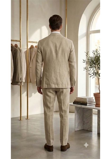 Abito Uomo in Lino con Pantalaccio  Eleganza Casual Sartoriale MARCEL MOREL | Abiti | AB0546FANGO